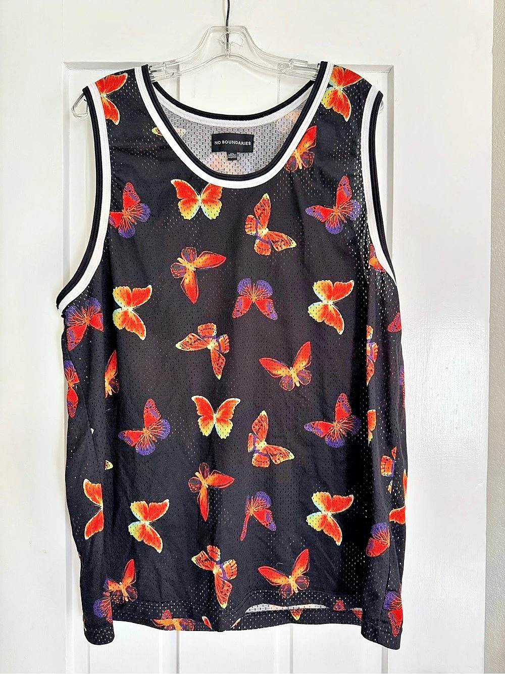 No Boundaries Butterfly Print Tank Jersey Waist 2XL